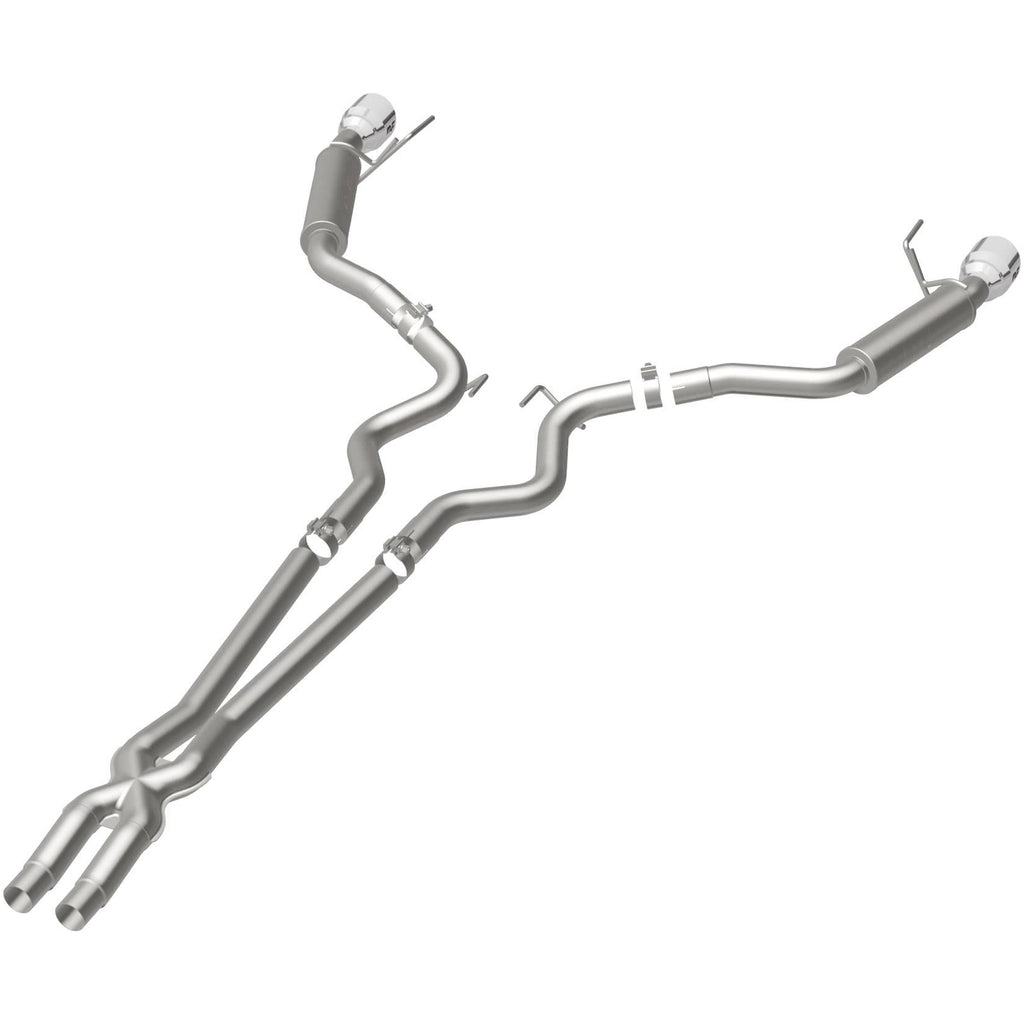MagnaFlow Cat Back, SS, 2.5in, Competition, Dual Split Polished 4.5in Tips 2015 Ford Mustang V6 3.7L (19099)