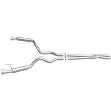 Load image into Gallery viewer, MagnaFlow Cat Back, SS, 2.5in, Competition, Dual Split Polished 4.5in Tips 2015 Ford Mustang V6 3.7L (19099)