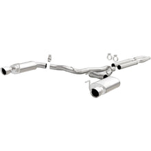 Load image into Gallery viewer, MagnaFlow Cat Back, SS, 3in, Street, Dual Split Polished 4.5in Tips 2015 Ford Mustang GT V8 5.0L (19100)