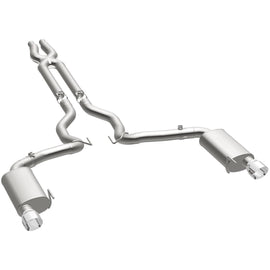 MagnaFlow Cat Back, SS, 3in, Street, Dual Split Polished 4.5in Tips 2015 Ford Mustang GT V8 5.0L (19100)