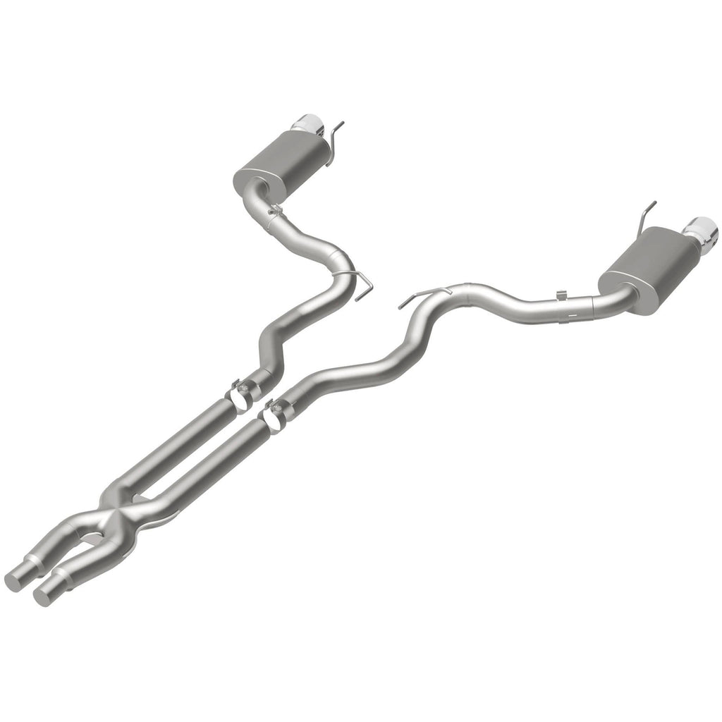 MagnaFlow Cat Back, SS, 3in, Street, Dual Split Polished 4.5in Tips 2015 Ford Mustang GT V8 5.0L (19100)