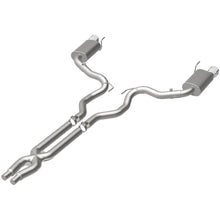 Load image into Gallery viewer, MagnaFlow Cat Back, SS, 3in, Street, Dual Split Polished 4.5in Tips 2015 Ford Mustang GT V8 5.0L (19100)