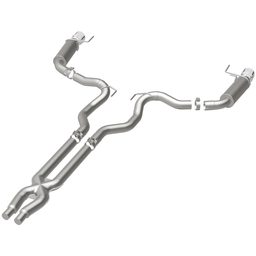 MagnaFlow Cat Back, SS, 3in, Competition, Dual Split Polished 4.5in Tips 2015 Ford Mustang GT V8 5.0 (19101)