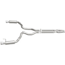 Load image into Gallery viewer, MagnaFlow Cat Back, SS, 3in, Competition, Dual Split Polished 4.5in Tips 2015 Ford Mustang GT V8 5.0 (19101)