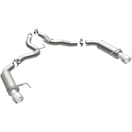 MagnaFlow Axle Back, SS, 3in, Competition, Dual Split Polished 4.5in Tip 2015 Ford Mustang GT V8 5.0 (19103)