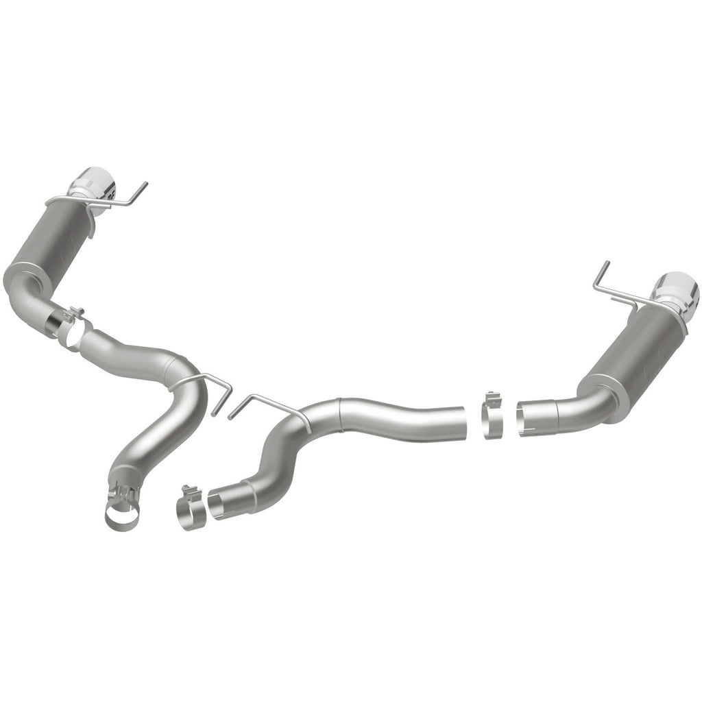 MagnaFlow Axle Back, SS, 3in, Competition, Dual Split Polished 4.5in Tip 2015 Ford Mustang GT V8 5.0 (19103)