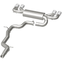 Load image into Gallery viewer, MagnaFlow Sys C/B 2015-2017 Volkswagen Golf R 3in Polished SS Quad Tip Split Rear Exit (19165)