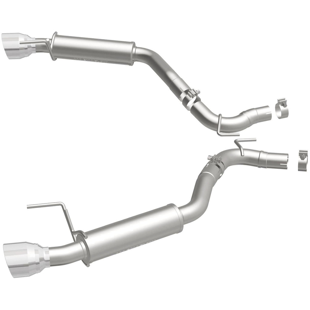 MagnaFlow Axle Back, SS, 2.5in, Competition, Dual Split Polish 4.5in Tip 2015 Ford Mustang Ecoboost (19179)