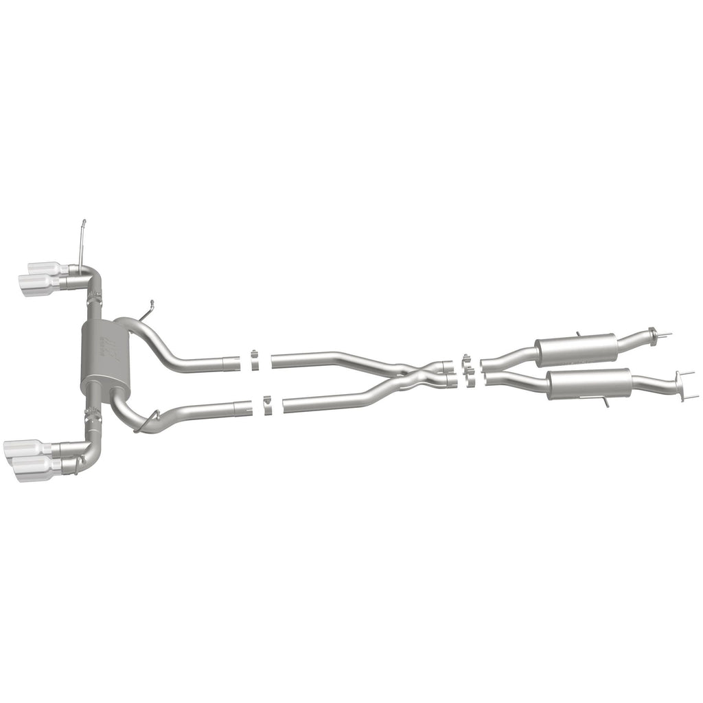 MagnaFlow Cat Back, SS, 2.5in, Quad Split Polish 4in tip 14-15 Jeep Grand Cherokee 3.6L/5.7L V6/V8 (19193)