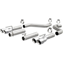 Load image into Gallery viewer, MagnaFlow Axle-Back, SS, 3in, Quad Split Rear 3.5 Tips 2015 Dodge Challenger incl SRT Hellcat (19206)