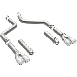 MagnaFlow Axle-Back, SS, 3in, Quad Split Rear 3.5 Tips 2015 Dodge Challenger incl SRT Hellcat (19206)
