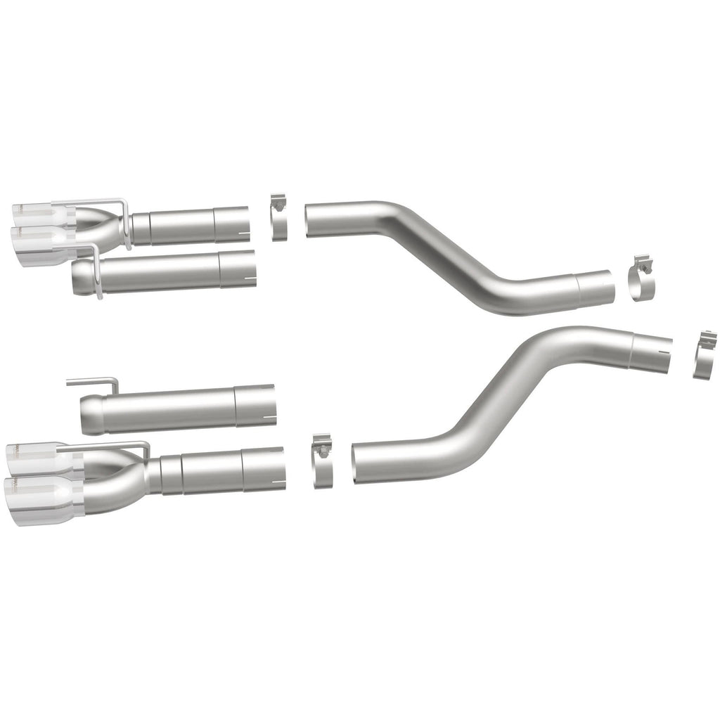 MagnaFlow Axle-Back, SS, 3in, Quad Split Rear 3.5 Tips 2015 Dodge Challenger incl SRT Hellcat (19206)