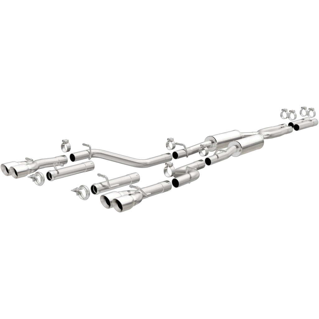 MagnaFlow Cat-Back, SS, 2.5in, Quad Split Rear 3.5in Tip 2015 Dodge Challenger R/T 5.7L (19209)