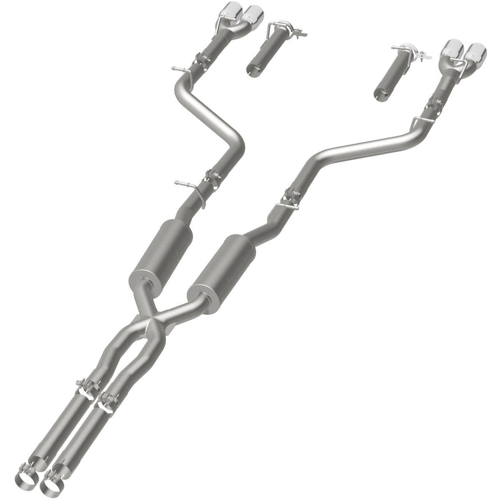 MagnaFlow Cat-Back, SS, 2.5in, Quad Split Rear 3.5in Tip 2015 Dodge Challenger R/T 5.7L (19209)