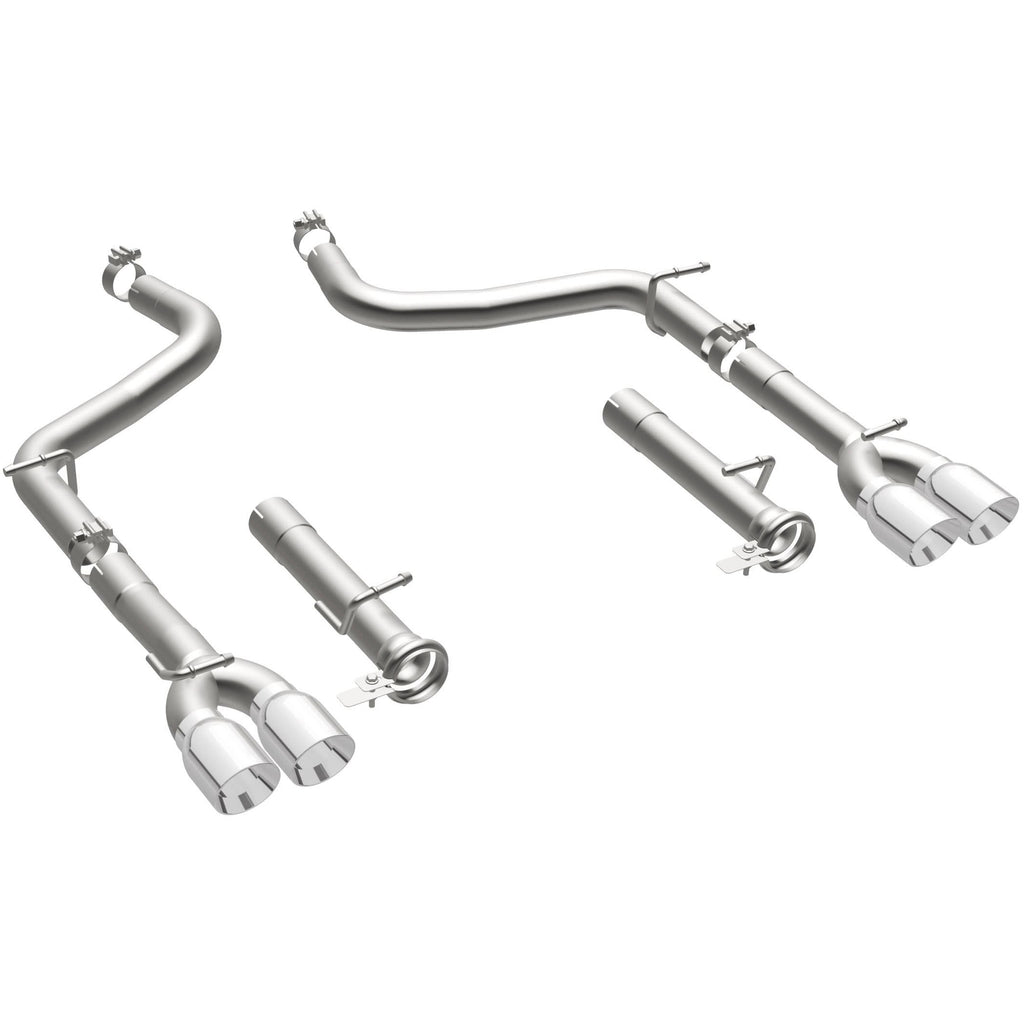 MagnaFlow Axle-Back, SS, 2.5in, Quad Split Rear 3.5in Tip 2015 Dodge Challenger R/T 5.7L (19210)