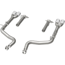 Load image into Gallery viewer, MagnaFlow Axle-Back, SS, 2.5in, Quad Split Rear 3.5in Tip 2015 Dodge Challenger R/T 5.7L (19210)