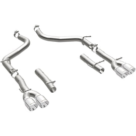 MagnaFlow Axle-Back, SS, 2.5in, Quad Split Rear 3.5in Tip 2015 Dodge Challenger 3.6L V6 (19218)