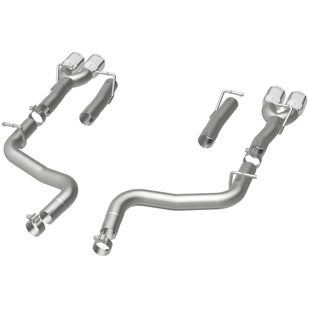 MagnaFlow Axle-Back, SS, 2.5in, Quad Split Rear 3.5in Tip 2015 Dodge Challenger 3.6L V6 (19218)
