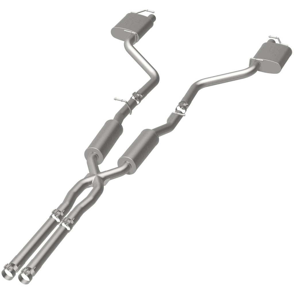 MagnaFlow Cat-Back SS 2.5in Dual Split Rear Exit (OEM Tips) 15-16 Dodge/Chrysler Charger/300 5.7L V8 (19226)