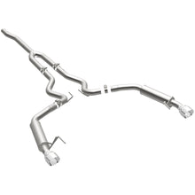 Load image into Gallery viewer, MagnaFlow Cat-Back 15-16 Ford Mustang 2.3L L4 Competition SS 3in Dual Split Rear 4.5in Black Tips (19256)