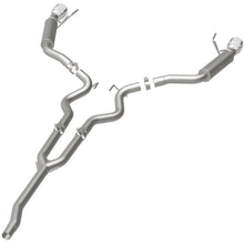 Load image into Gallery viewer, MagnaFlow Cat-Back 15-16 Ford Mustang 2.3L L4 Competition SS 3in Dual Split Rear 4.5in Black Tips (19256)