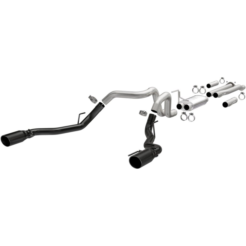 MagnaFlow SYS Cat-Back 2017 Ford F-150 Raptor 3.5L Dual Black Coated 3in Tips (19350)