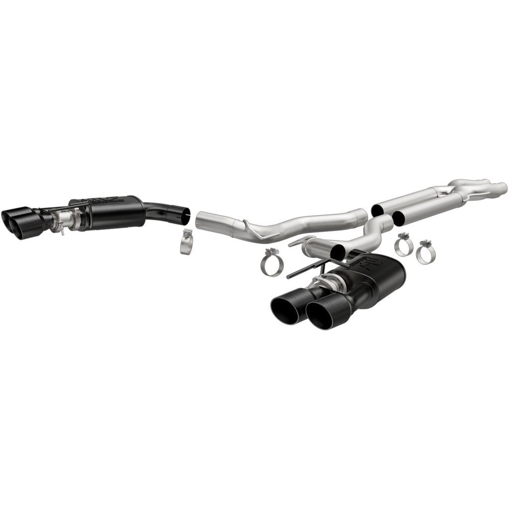 MagnaFlow SYS Cat-Back 2018 Ford Mustang GT 5.0L Competition Dual Exit Black 4in Tips (19369)