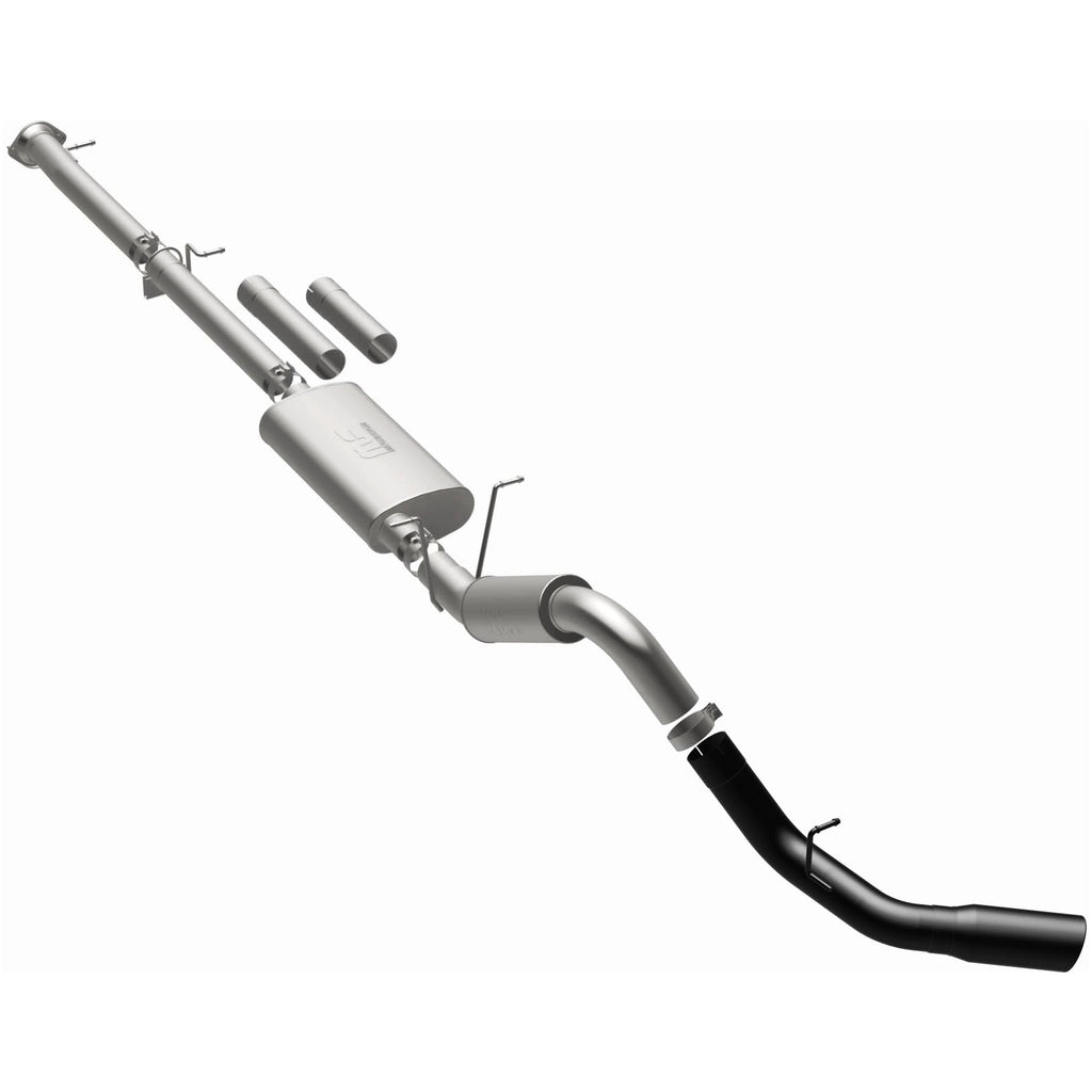 MagnaFlow 11-19 GM 2500/3500 6.0L 4in Single Passenger Side Rear Exit Cat-Back Exhaust w/Black Tips (19376)