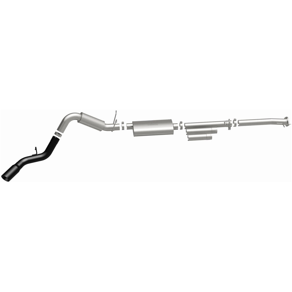 MagnaFlow 11-19 GM 2500/3500 6.0L 4in Single Passenger Side Rear Exit Cat-Back Exhaust w/Black Tips (19376)