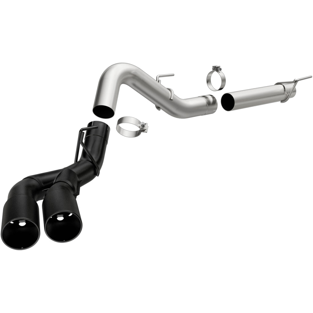 MagnaFlow CatBack 2018 Ford F-150 V6-3.0L Dual Exit Black Stainless Exhaust - MF Series (19423)