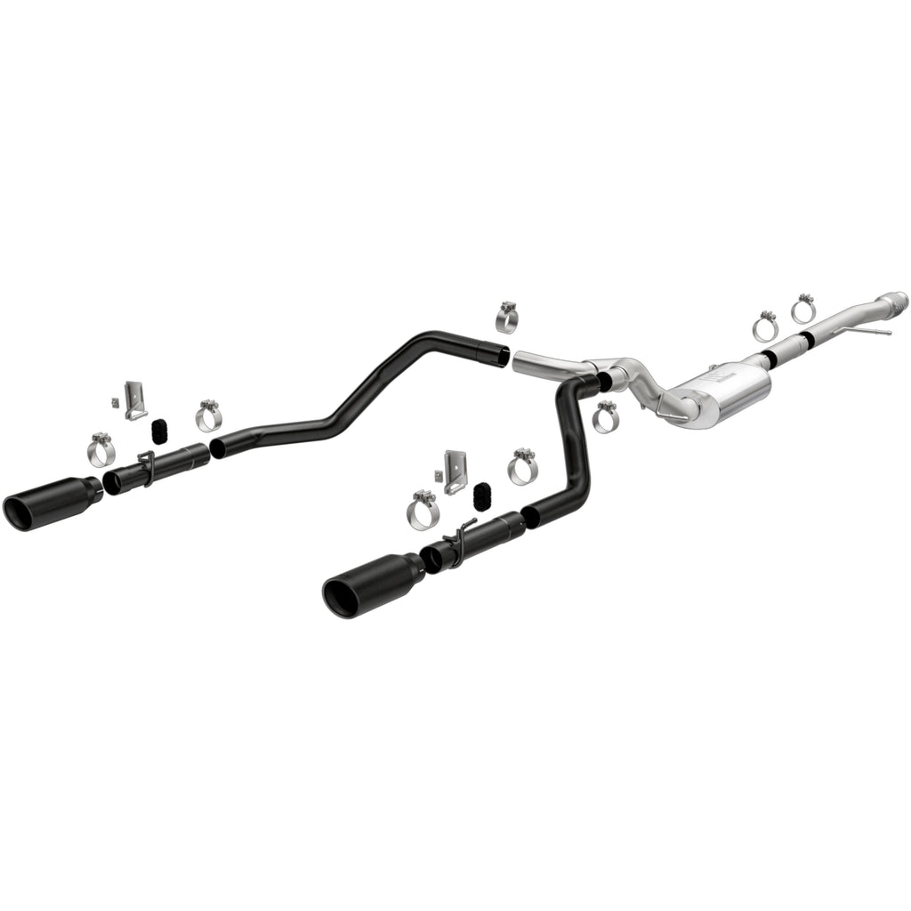 MagnaFlow 2019 Chevy Silverado 1500 V8 5.3L/V6 4.3L Street Series Dual Exit Exhaust w/ Black Tips (19472)