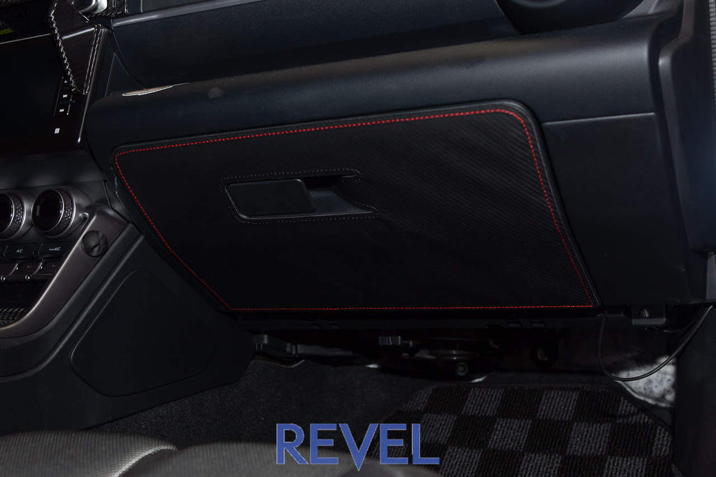 Revel GT Design Glove Box Cover (Red Stitch) 2022 Toyota GR86/Subaru BRZ - 1 Piece (1TR5GDCS01GR)