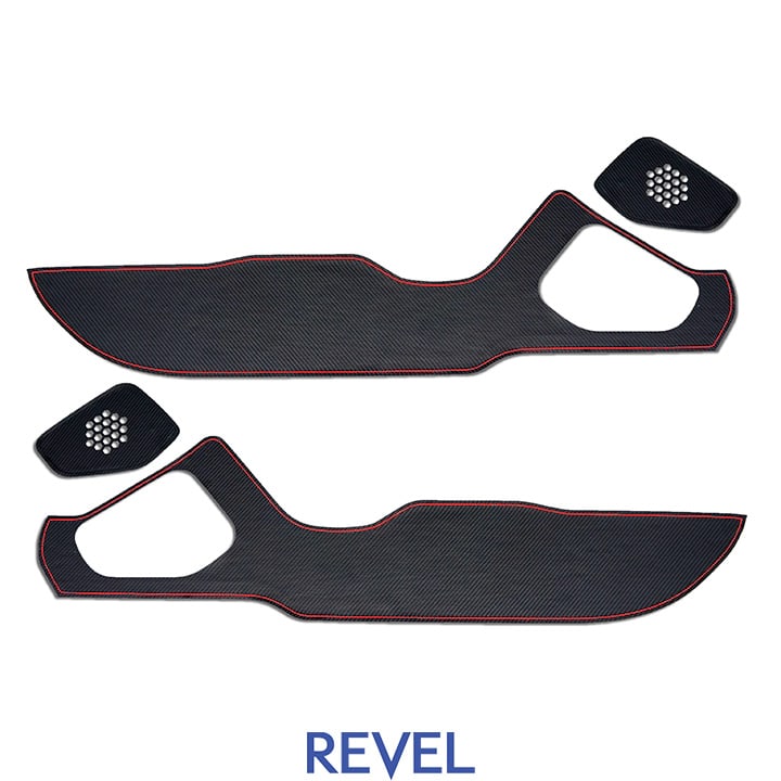 Revel GT Design Kick Panel Cover (Red Stitch) 2022 Toyota GR86/Subaru BRZ - 4 Pieces (1TR5GDCS01R)