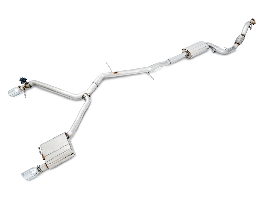 AWE Tuning Audi B9 A5 SwitchPath Exhaust Dual Outlet - Chrome Silver Tips (Includes DP and Remote) (3025-32026)