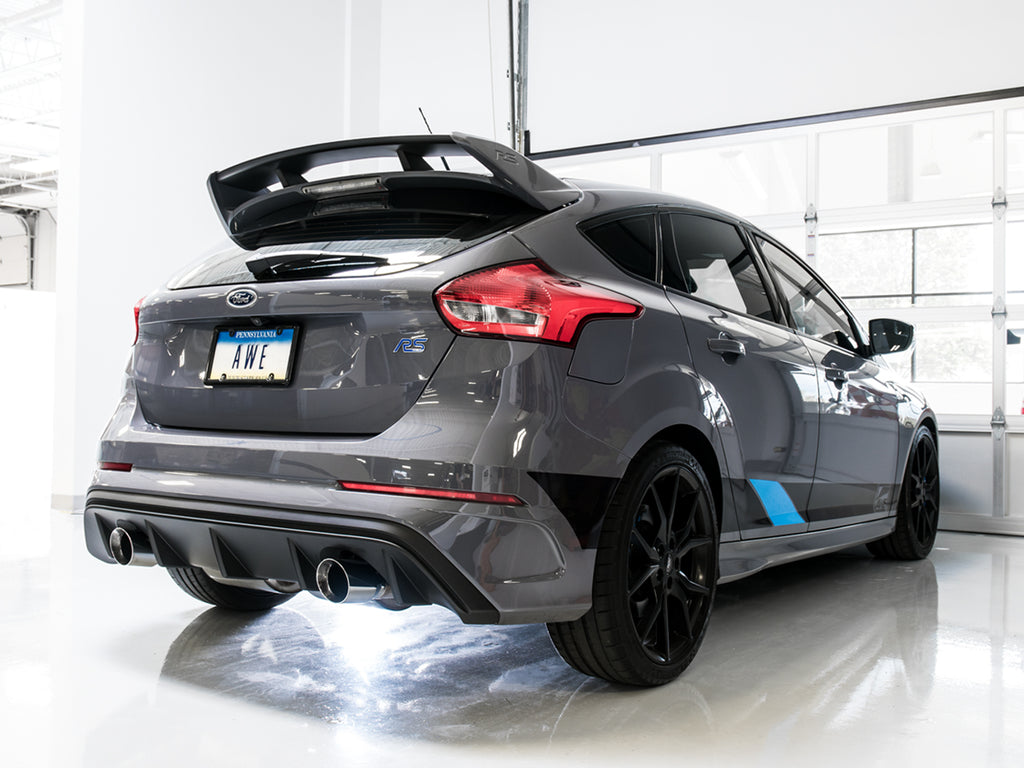 AWE Tuning Ford Focus RS SwitchPath Cat-back Exhaust - Diamond Black Tips (3025-33024)