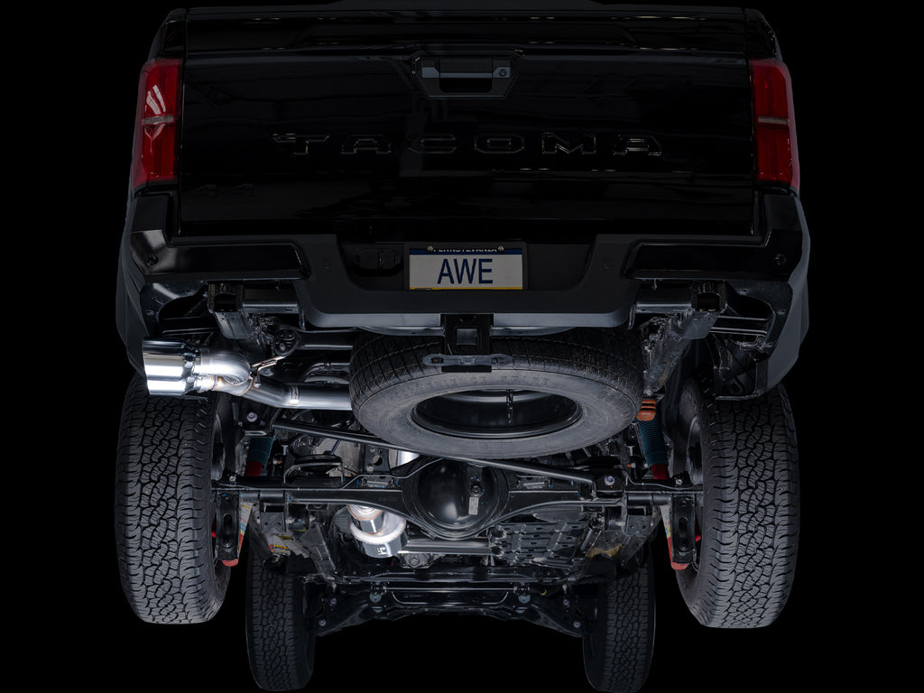 AWE Tuning Exhaust for 4th Gen Toyota Tacoma Dual Chrome Silver Tips (3015-32254)