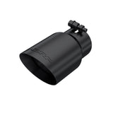 MBRP Exhaust Tip. 4in. O.D. Dual Wall Angled. 3in. let. 8in. Length (T5122BLK)