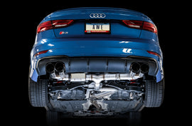 AWE Tuning AWE SwitchPathâ„¢ Exhaust for Audi 8V S3 - Diamond Black Tips, 102mm - 3025-43072