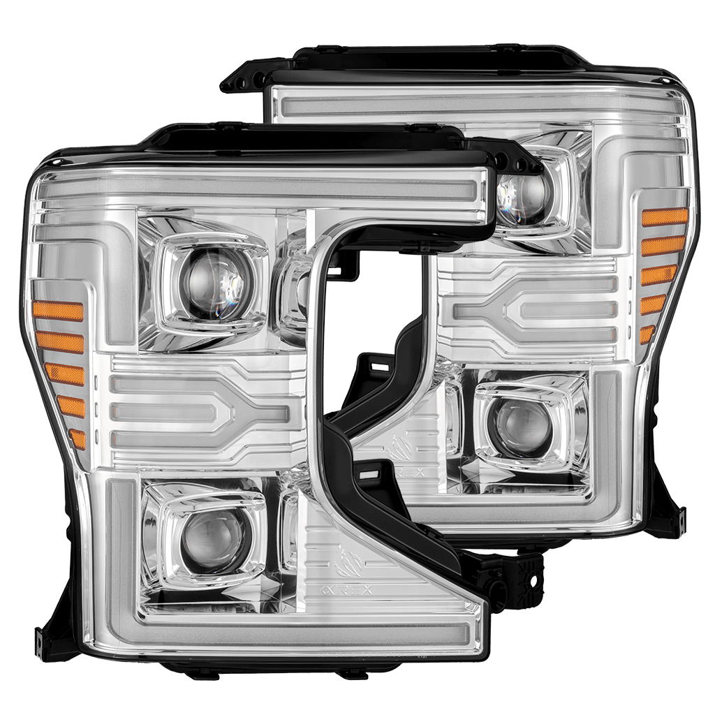 20-22 Ford Super Duty LUXX-Series LED Projector Headlights Chrome