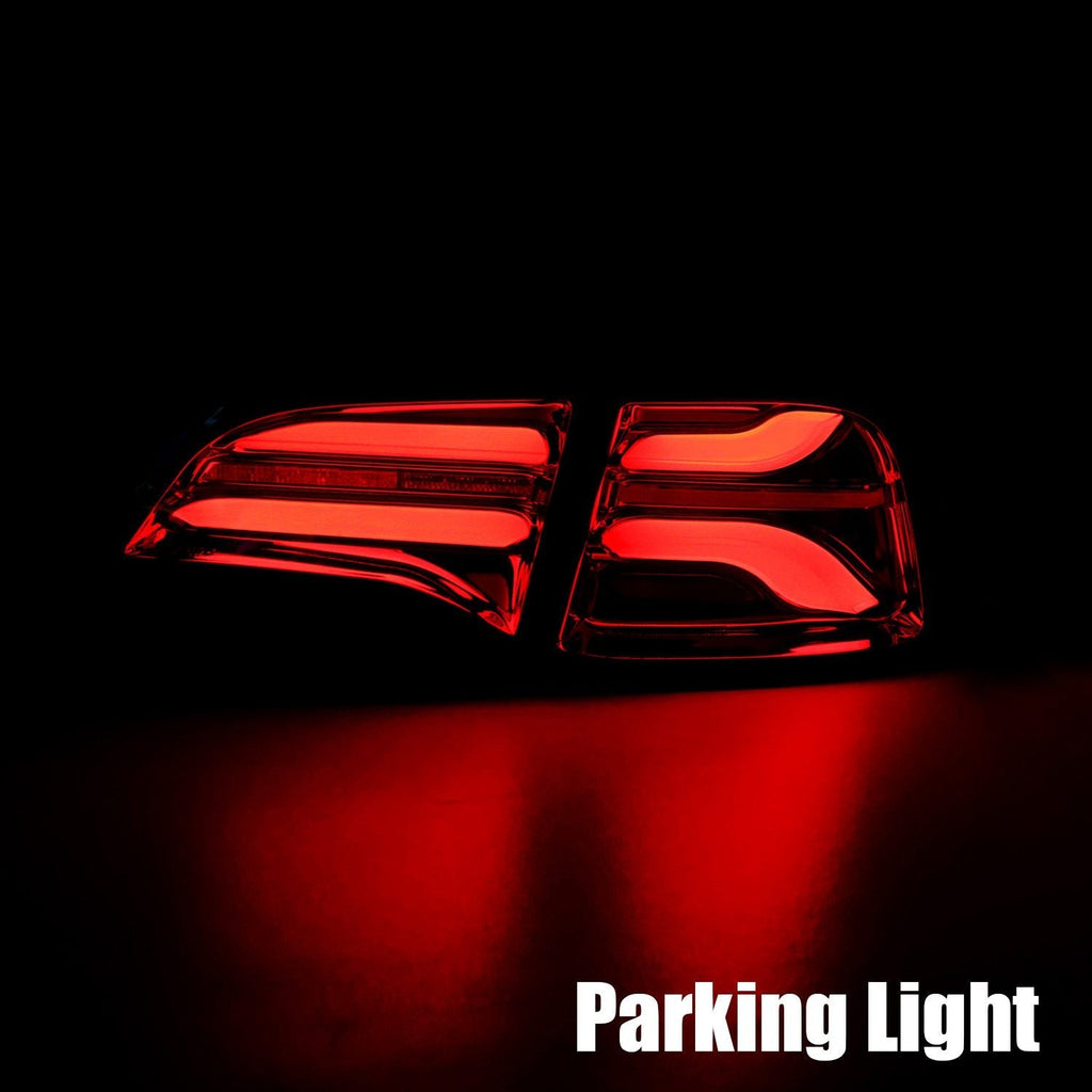 20-24 Tesla Model Y / 22-23 Model 3 (With Stock Amber Turn Signal) PRO-Series LED Tail Lights Red Smoke