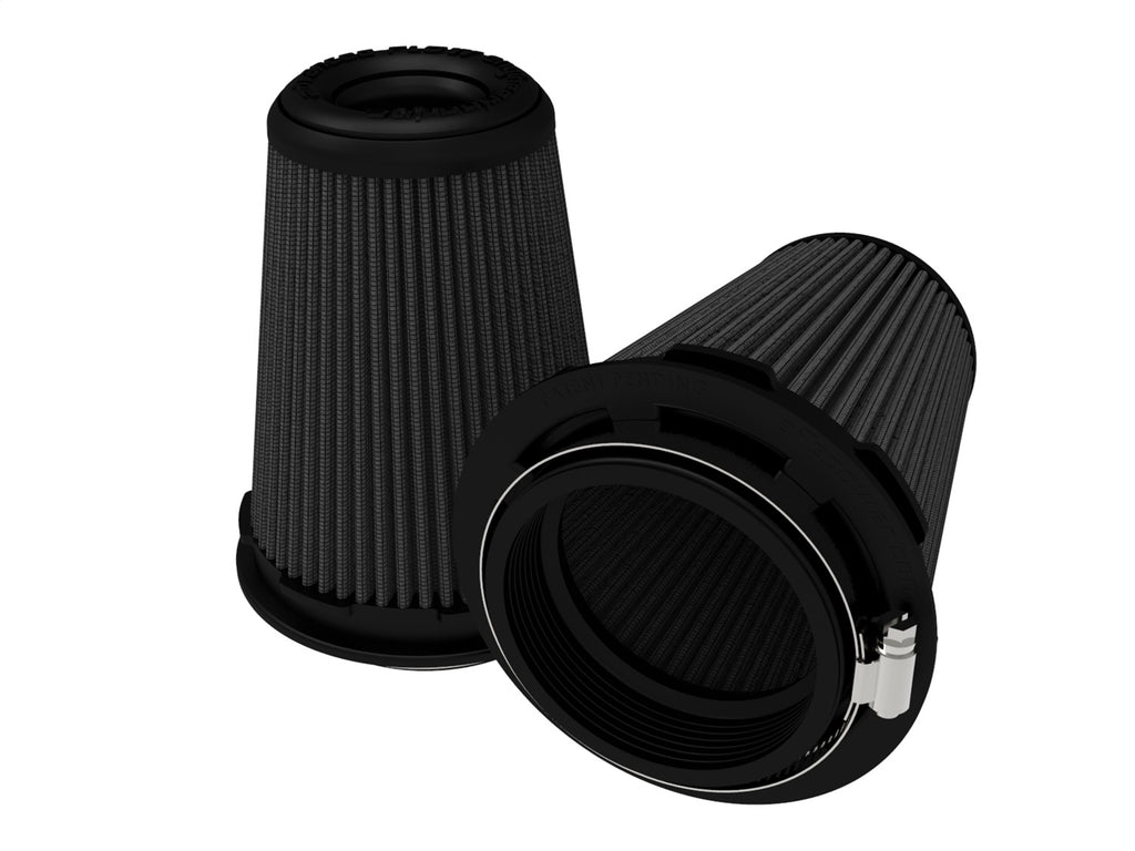aFe Power Momentum Intake Air Filter w/Black Pro 5R (Pair) 3-1/2IN F x 5IN B x 3-1/2IN T (Inverted) x 6IN (20-91202KM)