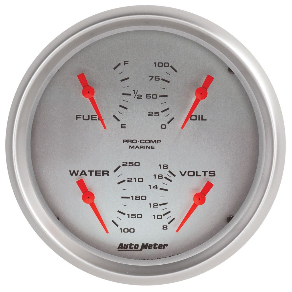 AutoMeter Marine Silver 5in Ultra-Lite 100 PSI (200705-33)