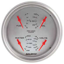 Load image into Gallery viewer, AutoMeter Marine Silver 5in Ultra-Lite 100 PSI (200705-33)