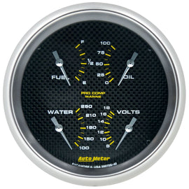AutoMeter Marine Carbon Fiber 5in Gauge - 100PSI (200705-40)