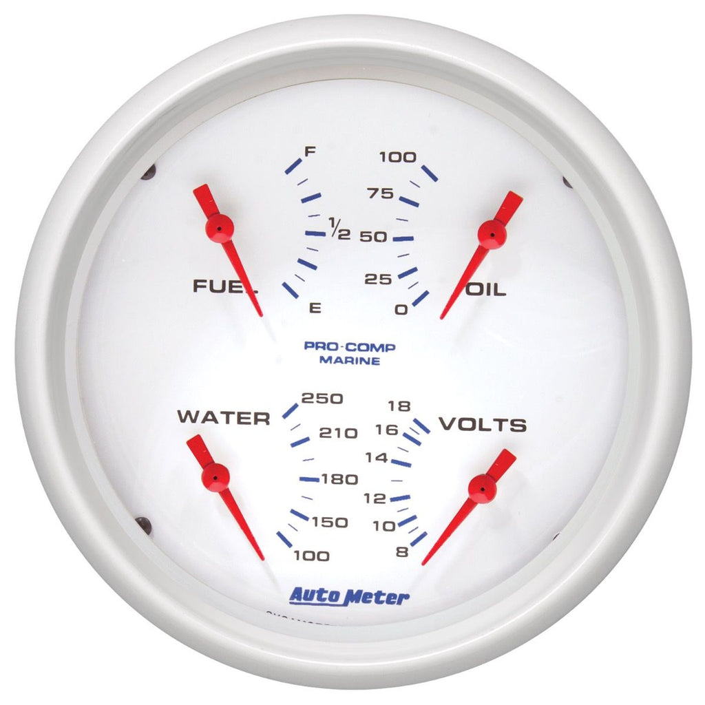 AutoMeter Marine White 5in Gauge Quad (200705)