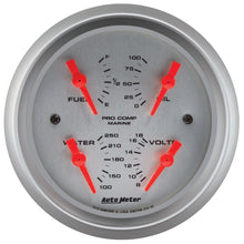 Load image into Gallery viewer, AutoMeter Marine Silver 3-3/8in Gauge (200706-33)
