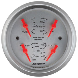 AutoMeter Marine Silver 3-3/8in Gauge (200706-33)