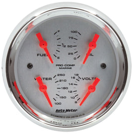 AutoMeter Marine Chrome 3-3/8in Gauge - 100PSI (200706-35)
