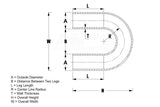 HPS Performance Aluminum Elbow Tubing 180 Degree, 1-1/2