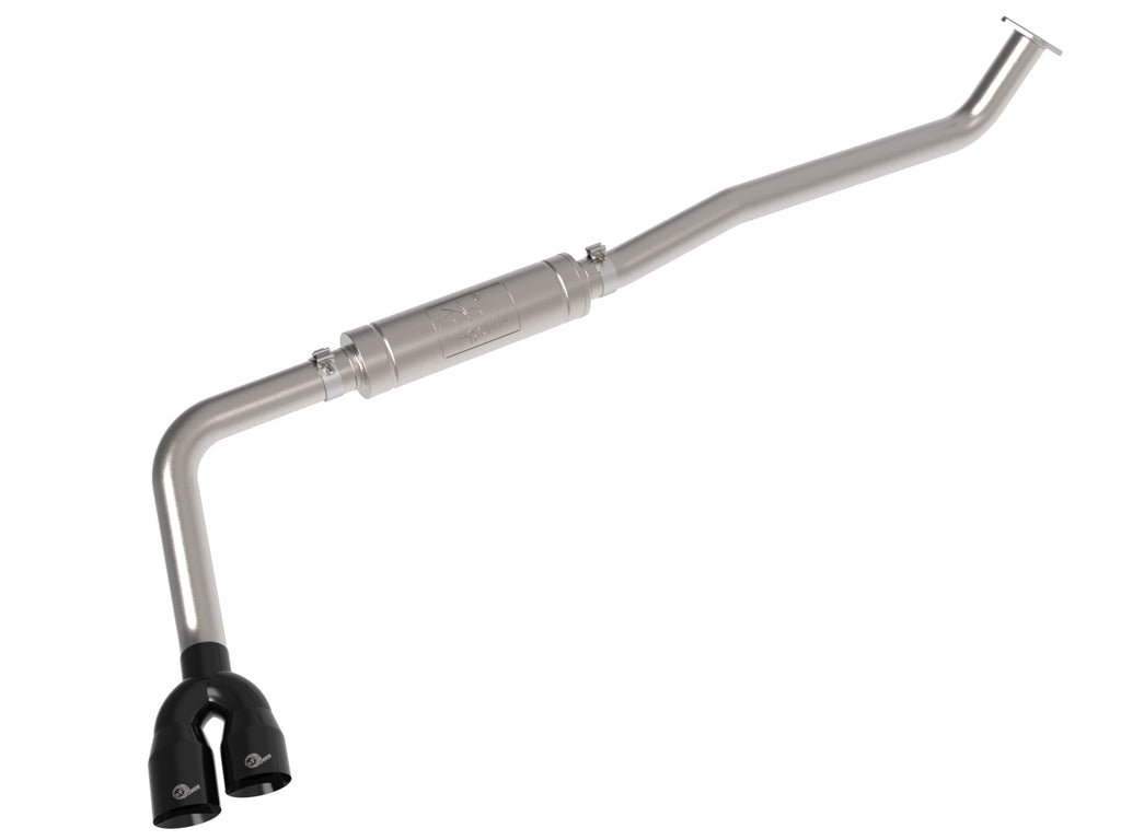 aFe Power Rebel Series 3in 304 Stainless Middle-Side Exit Exhaust Black Tips Toyota Hilux 15-26 L4-2.4/2.8 (49-36089-B)